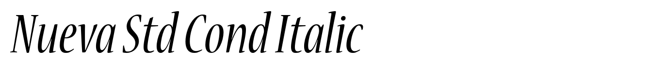 Nueva Std Cond Italic